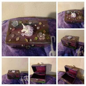 Purple Unicorn Jewelry Box